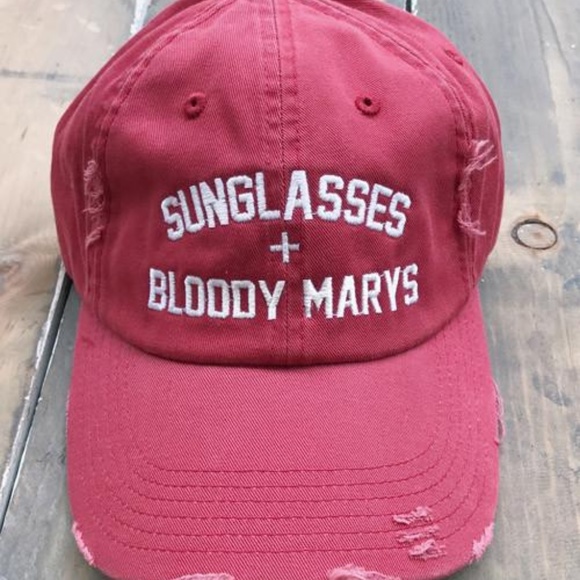 'Sunglasses + Bloody Marys' Baseball Hat - Picture 2 of 2